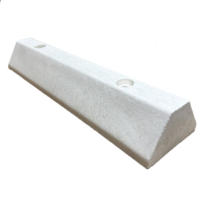 Vestil CS-S-24-WT Solid Recycled Plastic Parking Block 24 in. x 6 in. x 3-1/4 in. White