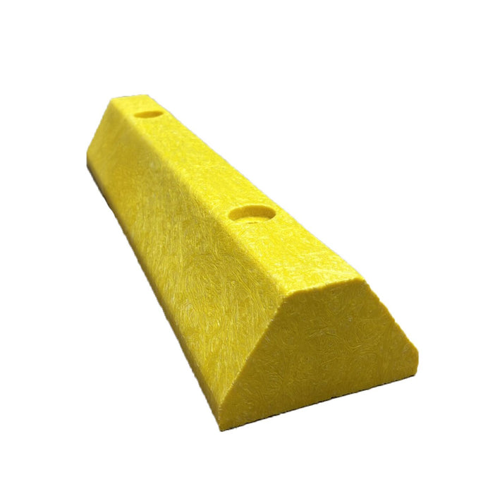 Vestil CS-S-24-YL Solid Recycled Plastic Parking Block 24 in. x 6 in. x 3-1/4 in. Yellow
