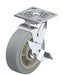 Vestil CST-BL-5X2TPR-SWB Thermoplastic Swivel With Brake Rigid Caster 5 in. Diameter x 2 in. Width 350 lb. Capacity Light Gra