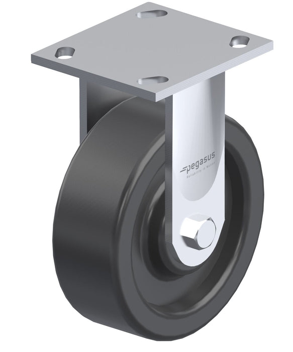 Vestil CST-BL-6X2PH-R Phenolic Rigid Caster 6 in. Diameter x 2 in. Width 1,200 lb. Capacity Black