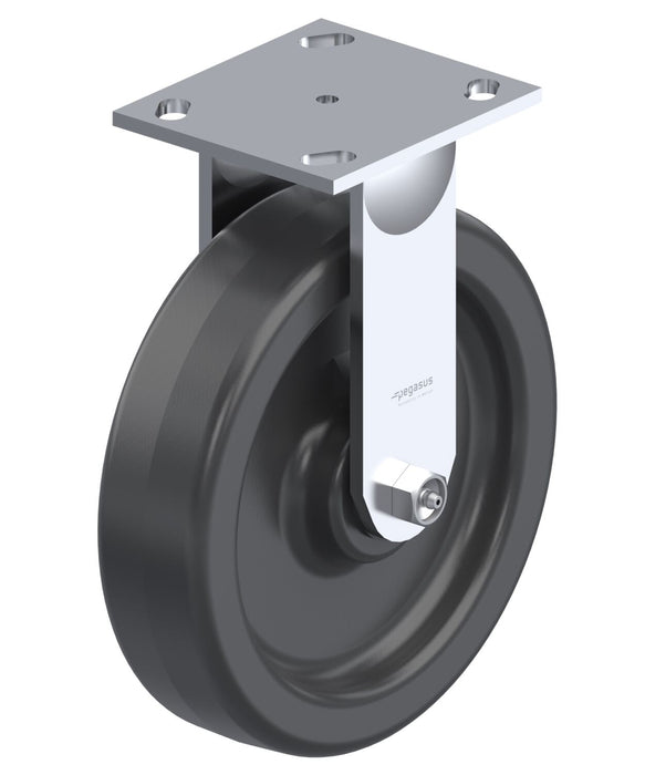 Vestil CST-BL-8X2PH-R Phenolic Rigid Caster 8 in. Diameter x 2 in. Width 1,250 lb. Capacity Black