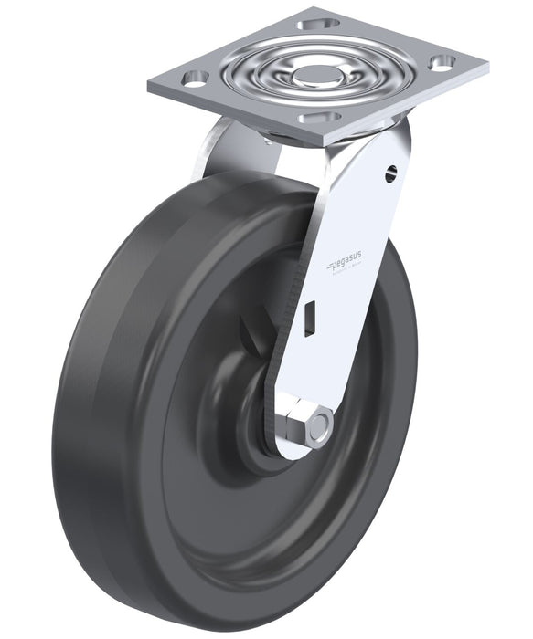 Vestil CST-BL-8X2PH-S Phenolic Swivel Caster 8 in. Diameter x 2 in. Width 1,250 lb. Capacity Black
