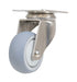 Vestil CST-E-SS-3X1TPR-S Thermoplastic Rubber Swivel Caster 3 in. Diameter x 1 in. Width 225 lb. Capacity Gray