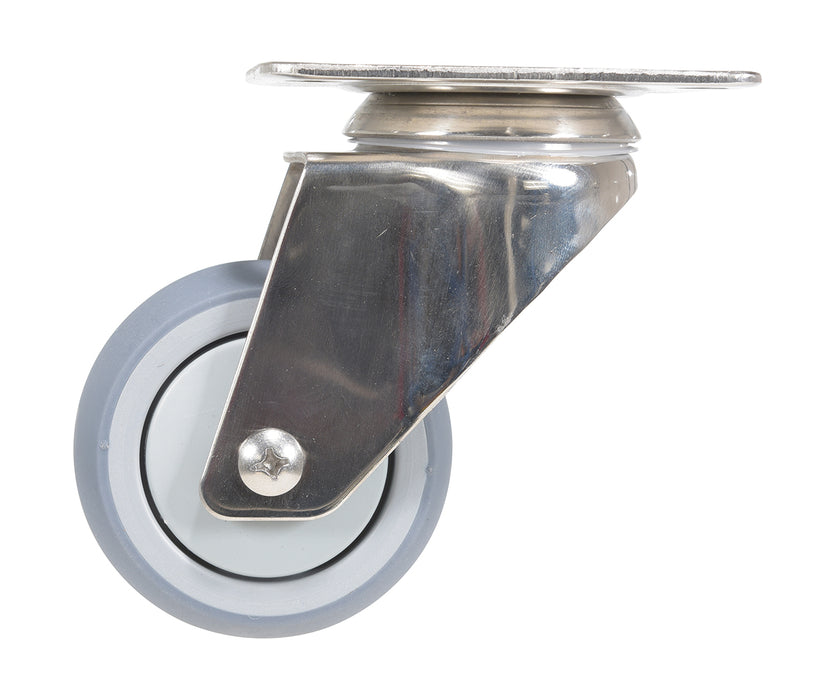 Vestil CST-E-SS-3X1TPR-S thermoplastic rubber swivel caster - view 3