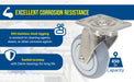 Vestil CST-E-SS-4X1TPR-S thermoplastic rubber swivel caster feature overview 2