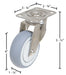 Vestil CST-E-SS-4X1TPR-S thermoplastic rubber swivel caster dimensions diagram
