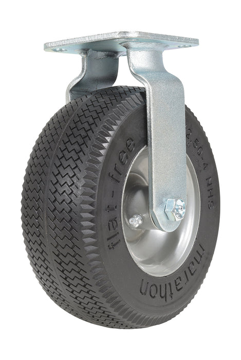 Vestil CST-F-8X3FM-R Flat-Free Rigid Caster 8 in. Diameter x 2 in. Width 275 lb. Capacity Black/Gray