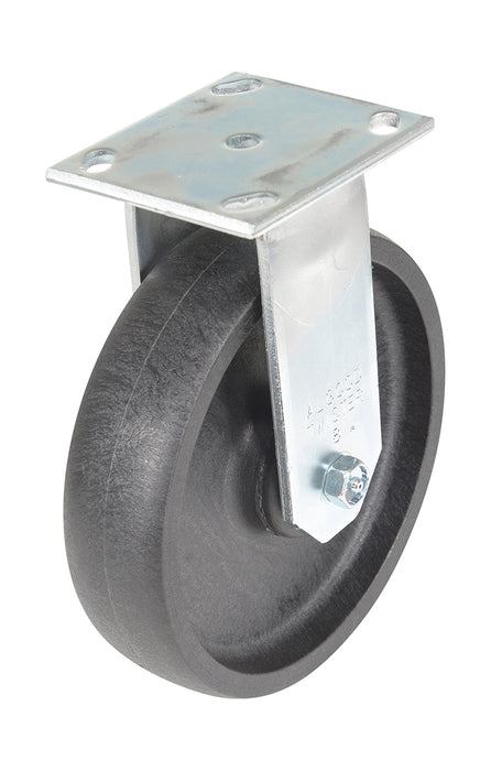 Vestil CST-HHD-8X2GFN-R Heavy Duty Glass Filled Nylon Rigid Caster 8 in. Diameter x 2 in. Width 2,000 lb. Capacity Black