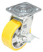 Vestil CST-PY-5X2PUA-SWB Polyurethane Swivel With Brake Caster 5 in. Diameter x 2 in. Width 595 lb. Capacity Yellow/Gray