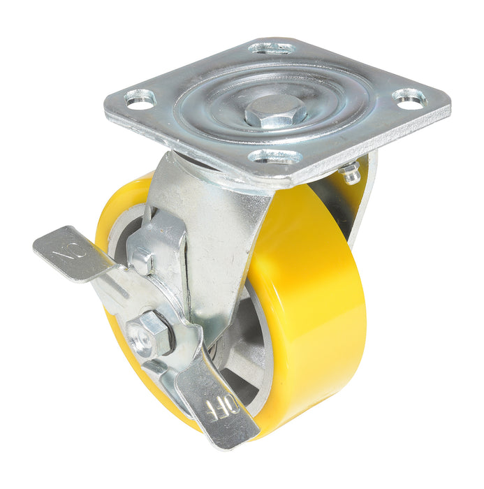 Vestil CST-PY-5X2PUA-SWB polyurethane swivel with brake caster - view 2