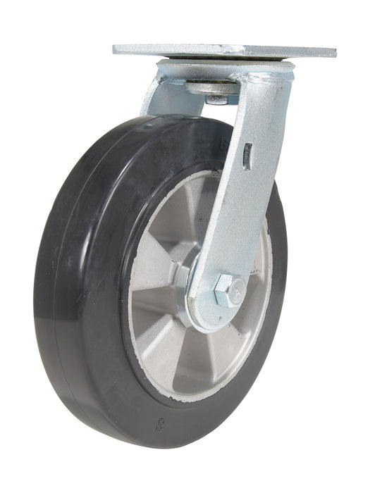 Vestil CST-VE-8X2MRA-S Rubber Swivel Caster 8 in. Diameter x 2 in. Width 881 lb. Capacity Black/Gold