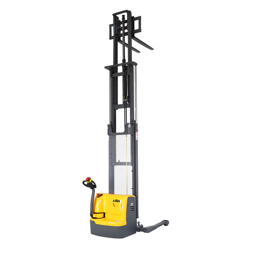 Xilin CTDR15-III-177 full electric stacker side angle view