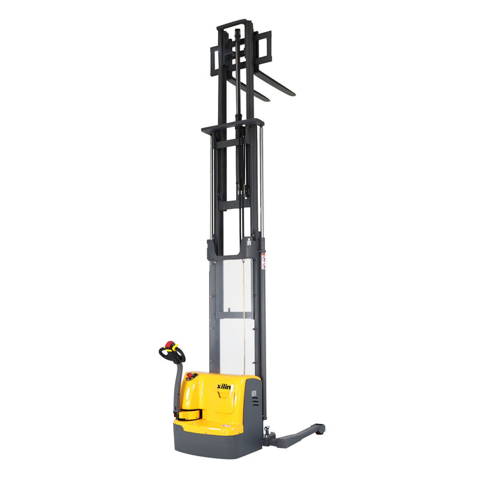 Xilin CTDR15-III-177 full electric stacker side angle view