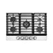 Cosmo 30 in. Haven Collection Drop-In Gas Cooktop, 5 Sealed Burners, Front Control Knobs, Cast Iron Grates, Stainless Steel front view