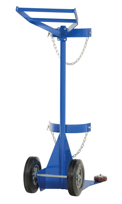 Vestil CYL-DLX-1-HR steel portable deluxe cylinder lifter with hard rubber wheels - view 4