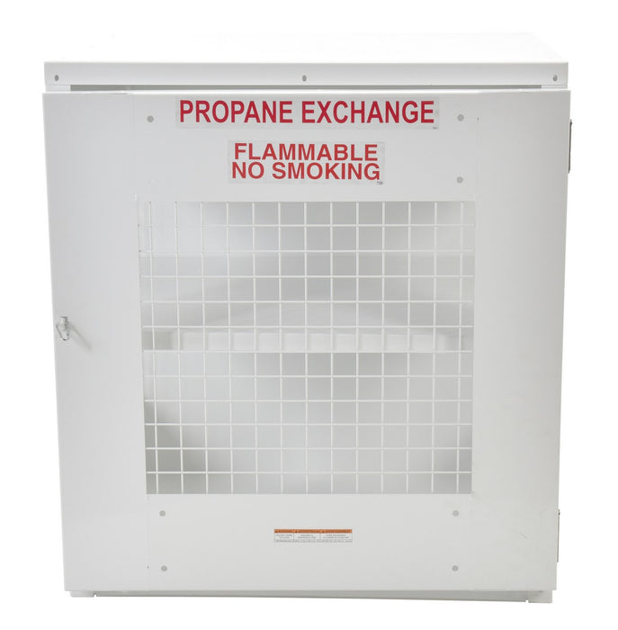 Vestil CYL-EX-12-E steel propane exchange cylinder storage cabinets with mesh door - view 3