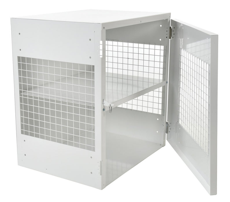 Vestil CYL-EX-12-E steel propane exchange cylinder storage cabinets with mesh door - view 4