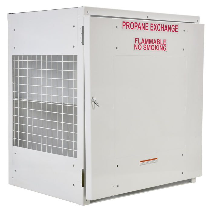 Vestil CYL-EX-12-S Steel Propane Exchange Cylinder Storage Cabinets with Solid Door 12 Cylinder Capacity White