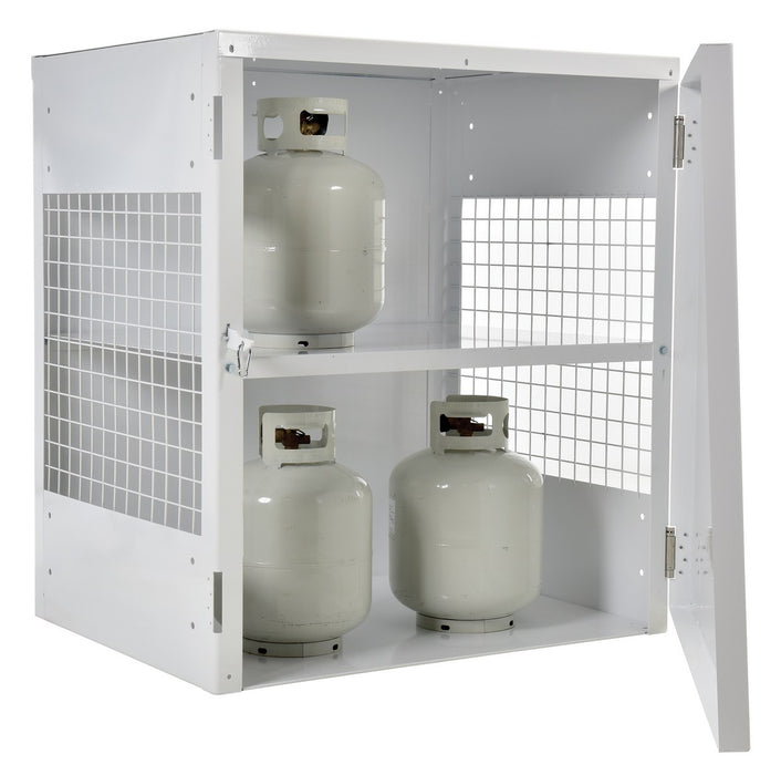 Vestil CYL-EX-12-S steel propane exchange cylinder storage cabinets with solid door - view 8