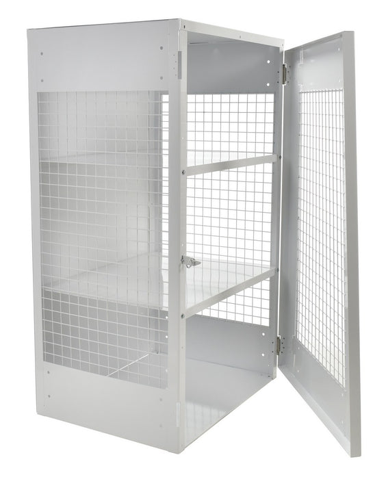 Vestil CYL-EX-18-E steel propane exchange cylinder storage cabinets with mesh door - view 4