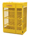 Vestil CYL-H-12-KD Steel Knockdown Horizontal Cylinder Cabinet 32 in. x 45 in. x 68-1/4 in. 12 Cylinder Capacity Yellow