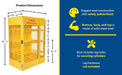 Vestil CYL-H-12 steel horizontal cylinder cabinet feature overview 1