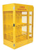 Vestil CYL-H-12 Steel Horizontal Cylinder Cabinet 32 in. x 45 in. x 68-1/4 in. 12 Cylinder Capacity Yellow