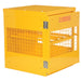 Vestil CYL-H-4-KD Steel Knockdown Horizontal Cylinder Cabinet 32 in. x 30 in. x 35-1/4 in. 4 Cylinder Capacity Yellow