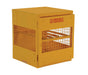Vestil CYL-H-4 Steel Horizontal Cylinder Cabinet 32 in. x 30 in. x 35-1/4 in. 4 Cylinder Capacity Yellow