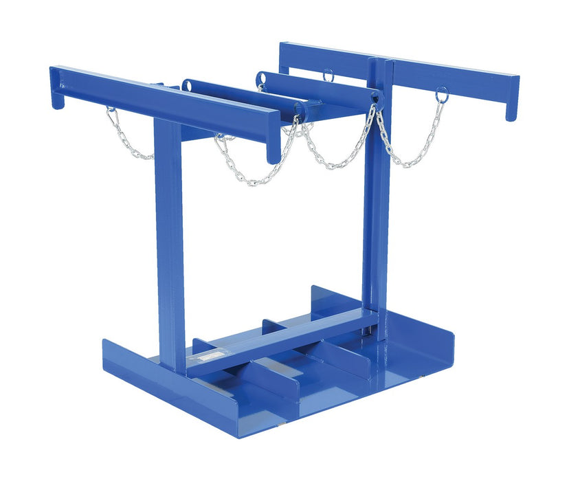 Vestil CYL-P-6 Steel Cylinder Caddy 6 Maximum Cylinders 800 lb. Capacity Blue