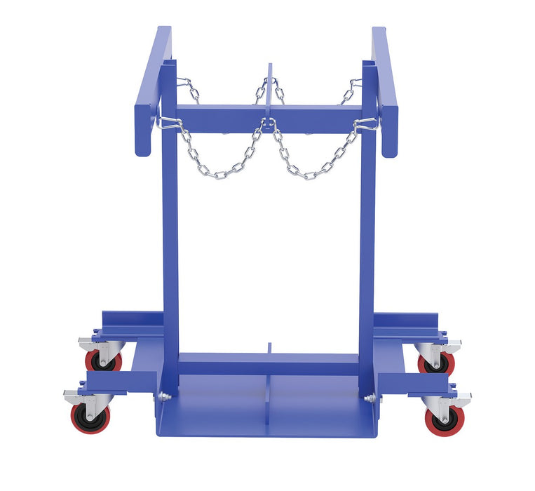 Vestil CYL-TRUCK-4 steel cylinder caddy truck with casters - view 3