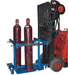 Vestil CYL-TRUCK-6 steel cylinder caddy truck with casters - view 2