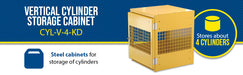 Vestil CYL-V-4-KD steel knockdown vertical cylinder cabinet feature overview 4
