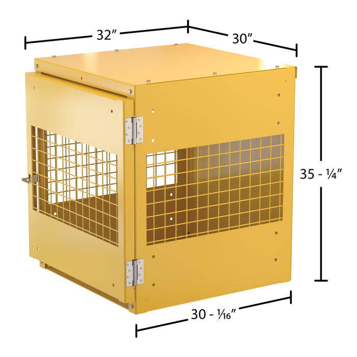 Vestil CYL-V-4-KD steel knockdown vertical cylinder cabinet dimensions diagram