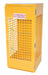 Vestil CYL-V-510 Steel Vertical Cylinder Cabinet 32 in. x 30 in. x 68-1/4 in. 5-10 Cylinder Capacity Yellow