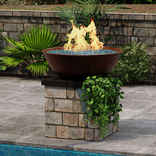 Campana Moreno 31" W Round Copper Fire Bowl - MORENO-CAMPANA-3111 by Starfire Designs Starfire Designs