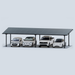 CHIKOUSA Premier Steel 4-Car Carport / Gazebo