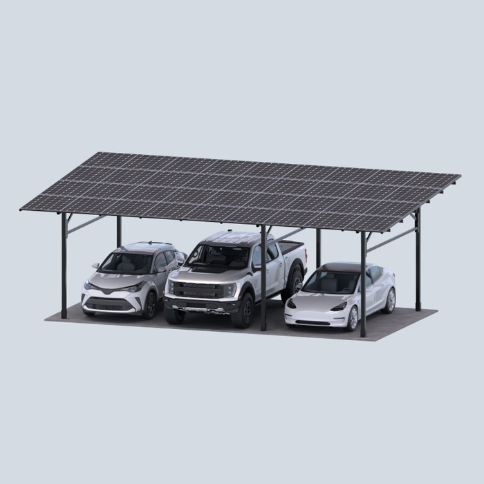 CHIKOUSA Premier Steel 3-Car Carport / Gazebo