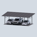CHIKOUSA Premier Steel 3-Car Carport / Gazebo
