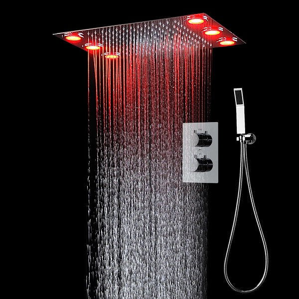 Cascada Luxury 14”x20” LED Shower Set