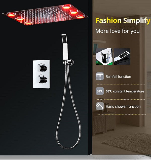 Cascada Luxury 14”x20” LED Shower Set - View 10