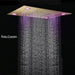 Cascada 23"x31" Rainfall Shower Head WiFi & Alexa Integration Remote LED Lights 5 Modes - Detail View