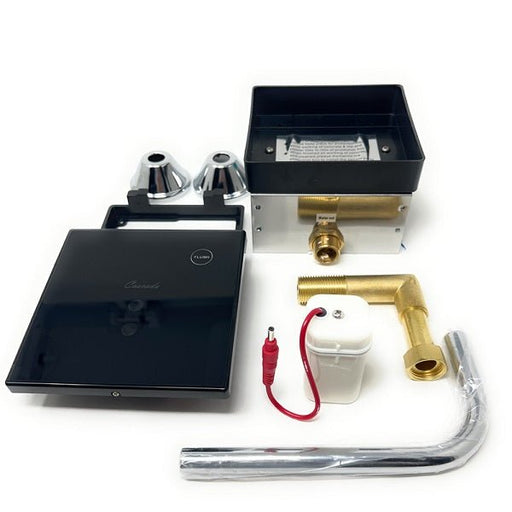 Cascada Concealed Sensor Urinal Flush Valve (Glass) with Push Button - Side View