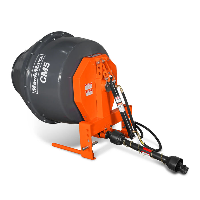 5 Cu-Ft 3-Point Hitch Cement Mixer, PTO Shaft Included, Category 1 & 2 — detail view