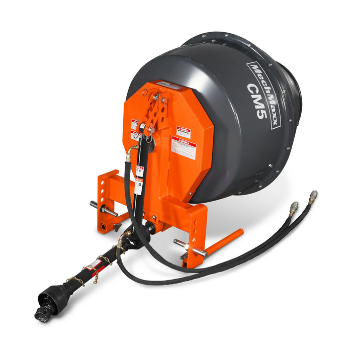 5 Cu-Ft 3-Point Hitch Cement Mixer, PTO Shaft Included, Category 1 & 2 — lifestyle view