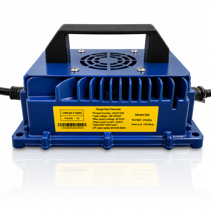 Epoch 48V 15A Lithium Battery Charger angle view