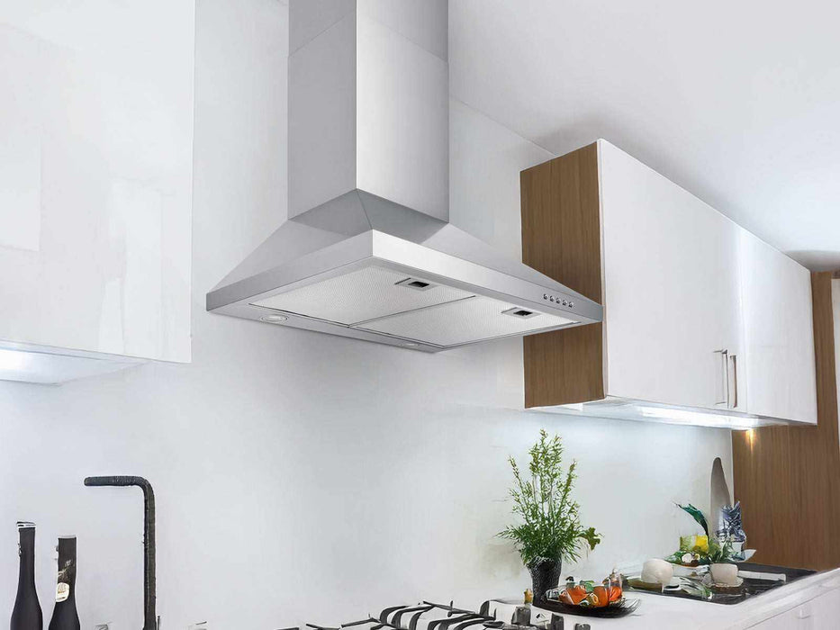 Victory Classic 30 inch wall mount range hood installed in kitchen