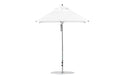 Ledge Lounger Premier Umbrella-6.5' Square-Pulley — Silver Pole-Classic Ball Finial-Single Vent-STK-R099-White
