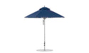 Ledge Lounger Premier Umbrella-7.5' Oct-Pulley — Silver Pole-Classic Ball Finial-Single Vent-STK-R175-Captain Navy