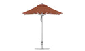 Ledge Lounger Premier Umbrella-7.5' Square-Pulley — Silver Pole-Classic Ball Finial-Single Vent-STK-R104-Terracotta